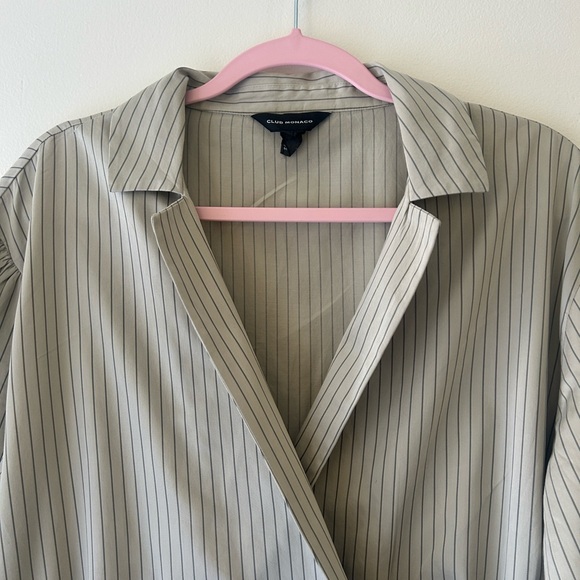 Club Monaco Women’s Dress With Brown Stripes - Picture 6 of 16